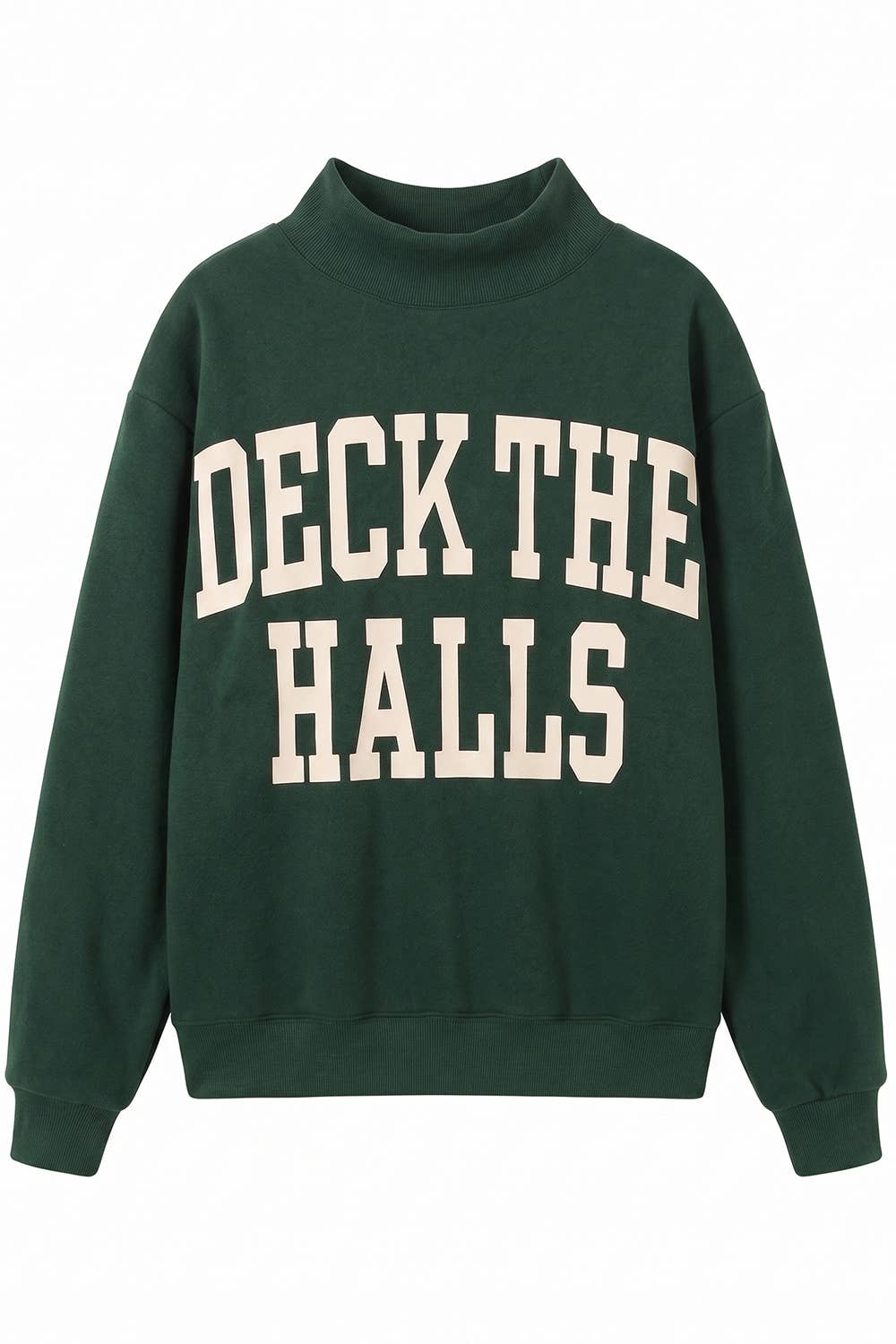 DECKTHEHALLS / Reversible Mock-Neck Sweatshirt