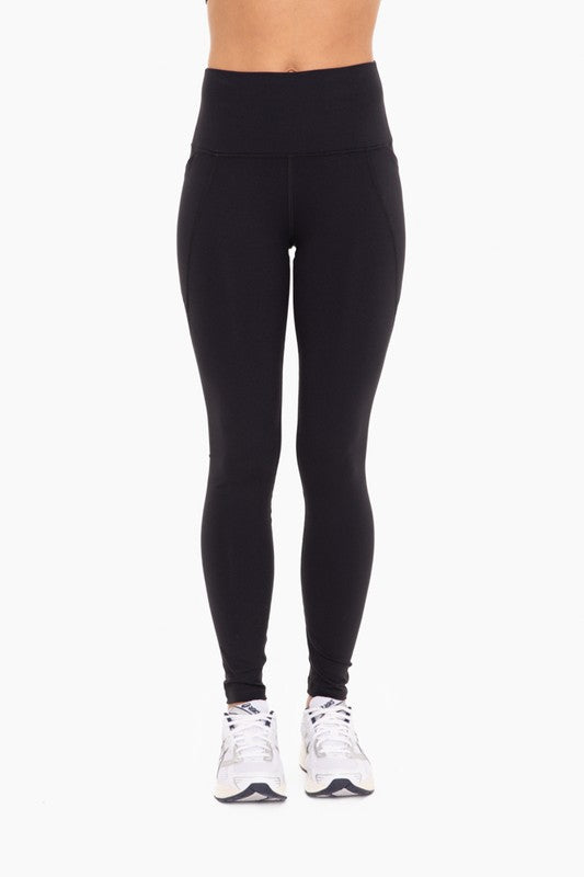 Tapered Band Essential Solid Highwaist Leggings Mono B