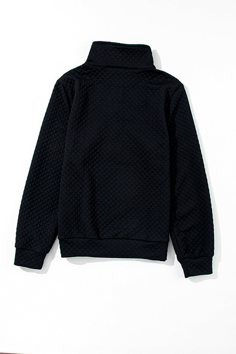 Black Drawstring Kangaroo Pocket Quilted Hooded Dress