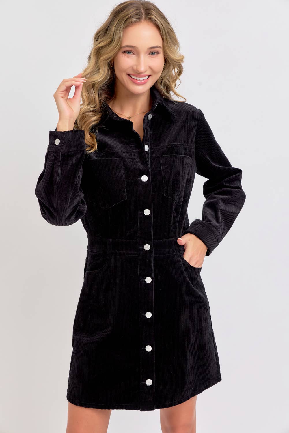 EVERYDAY CASUAL CORDUROY MINI DRESS