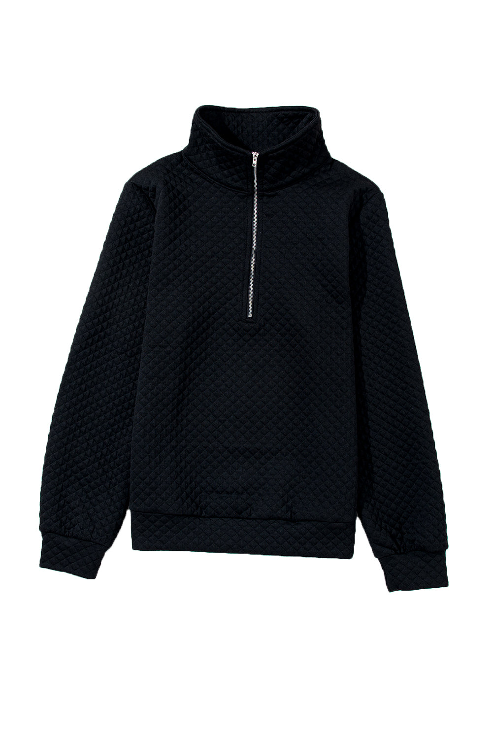 Black Drawstring Kangaroo Pocket Quilted Hooded Dress