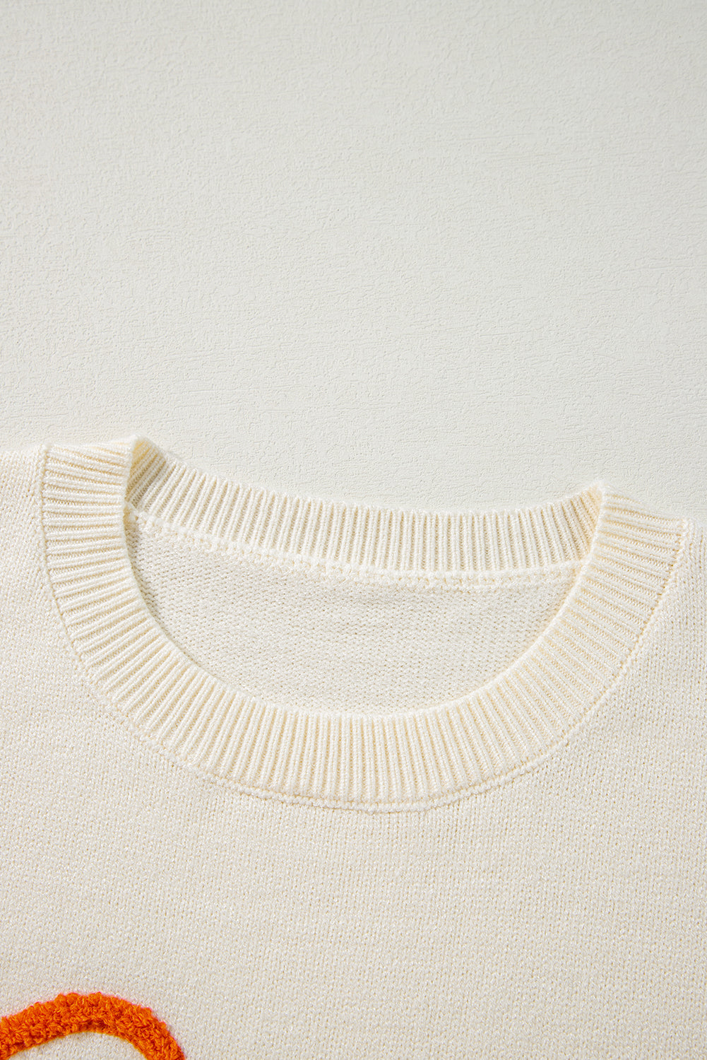 Orange Halloween Boo Drop Shoulder Knit Sweater