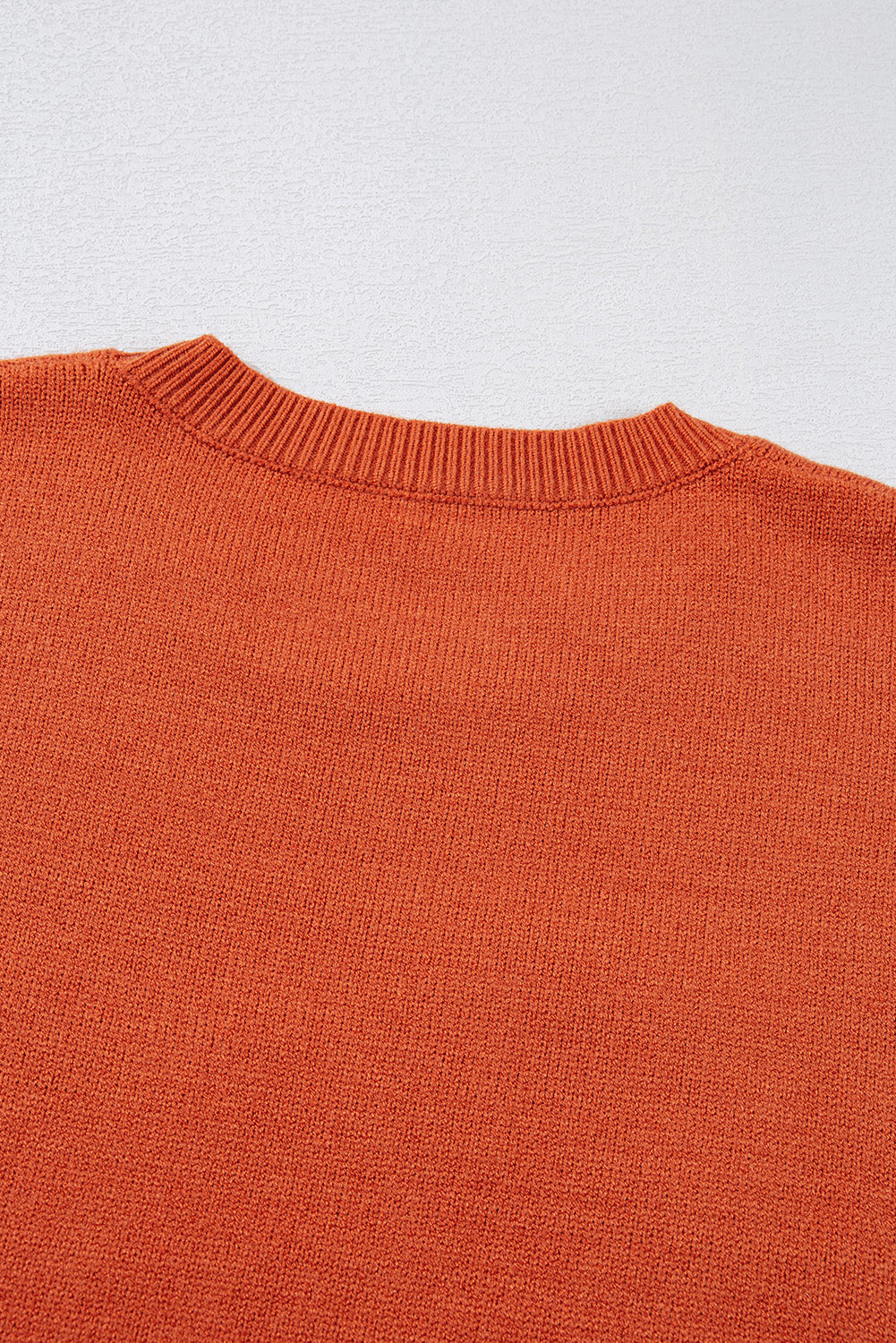 Orange Halloween Boo Drop Shoulder Knit Sweater