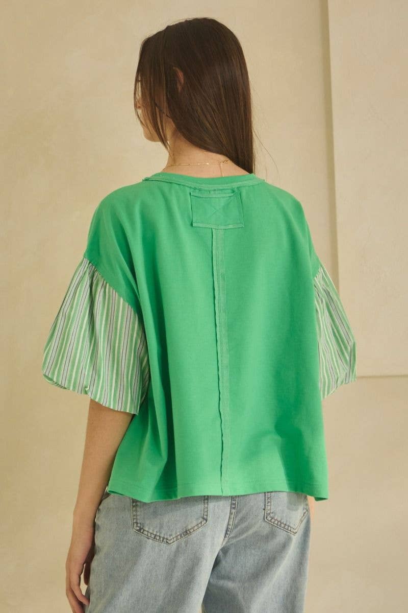 Plus Flower Embroidered French Terry Top