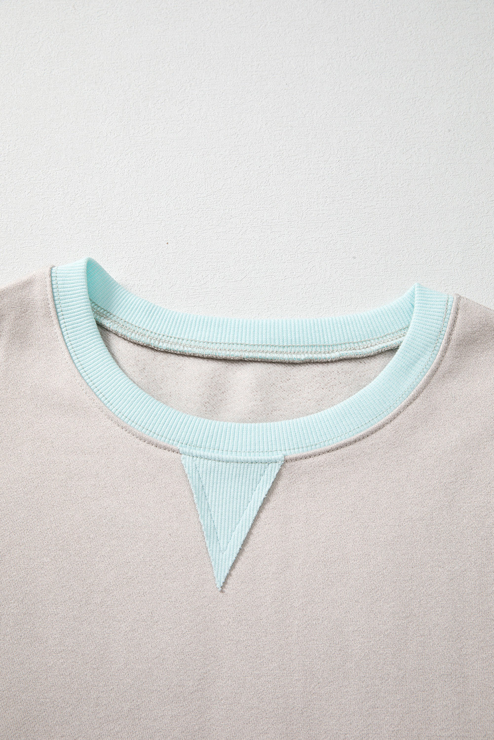 Parchment Colorblock Patchwork Striped Sleeve Sweatshirt