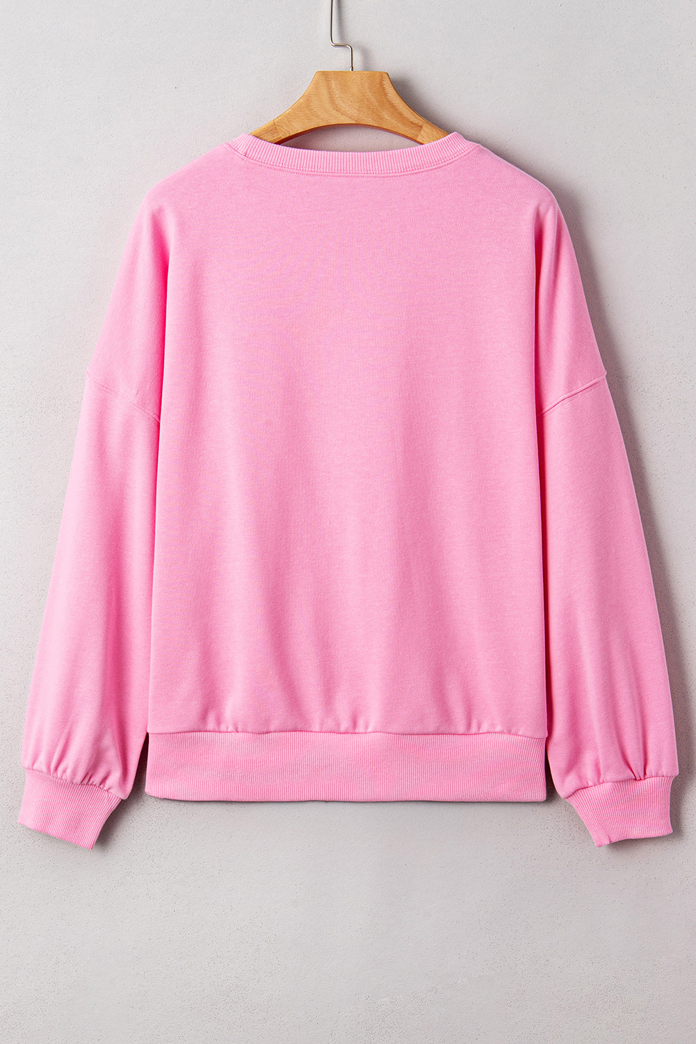 Pink Floral USA Map Patched Graphic Patriotic Sweatshirt