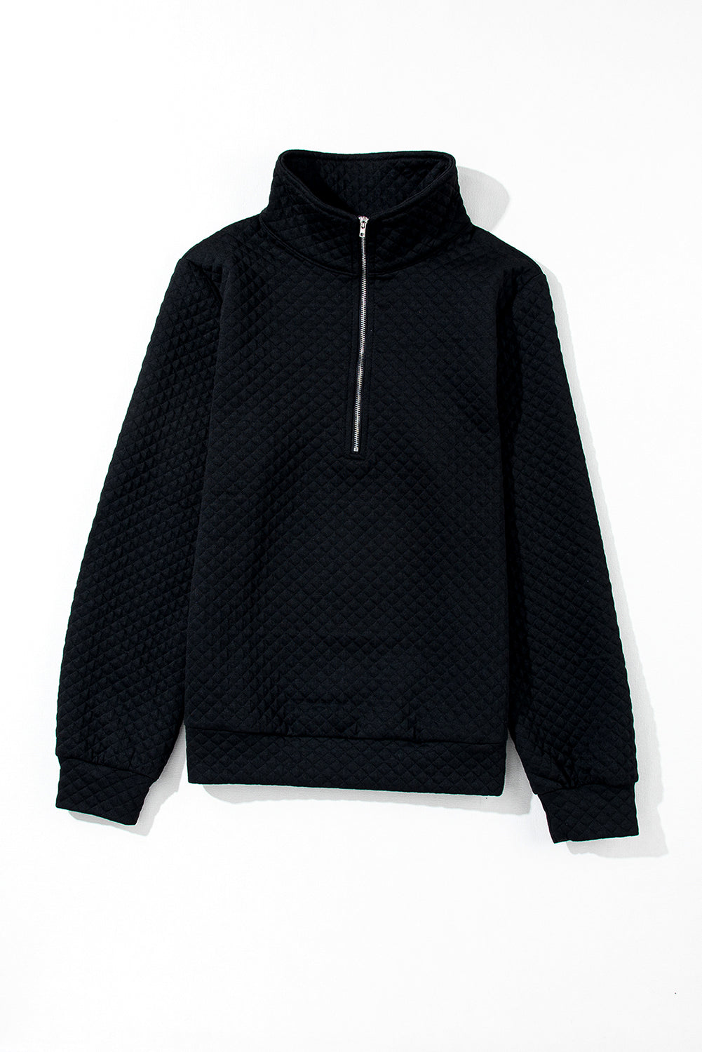 Black Drawstring Kangaroo Pocket Quilted Hooded Dress