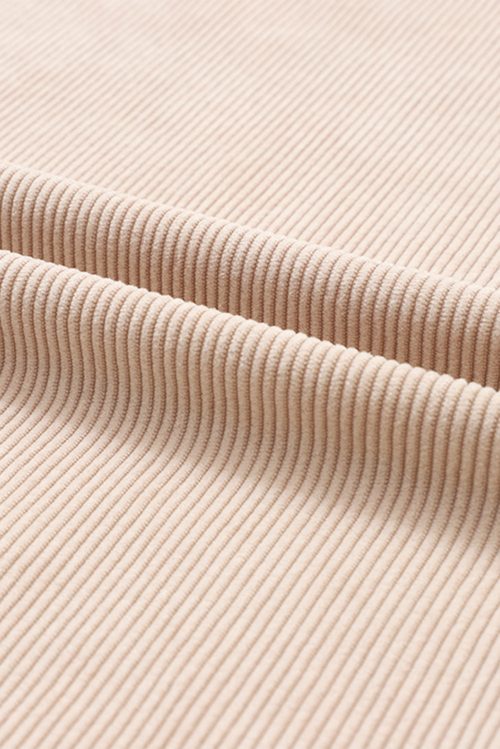 Light Pink Plain Drop Sleeve Crinkle Rib Oversized Sweatshirt