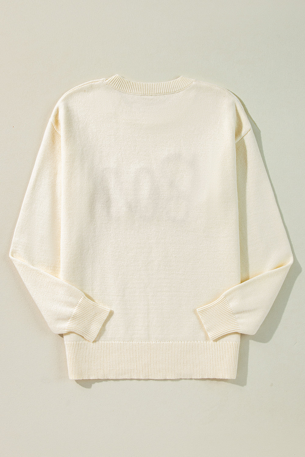 Orange Halloween Boo Drop Shoulder Knit Sweater