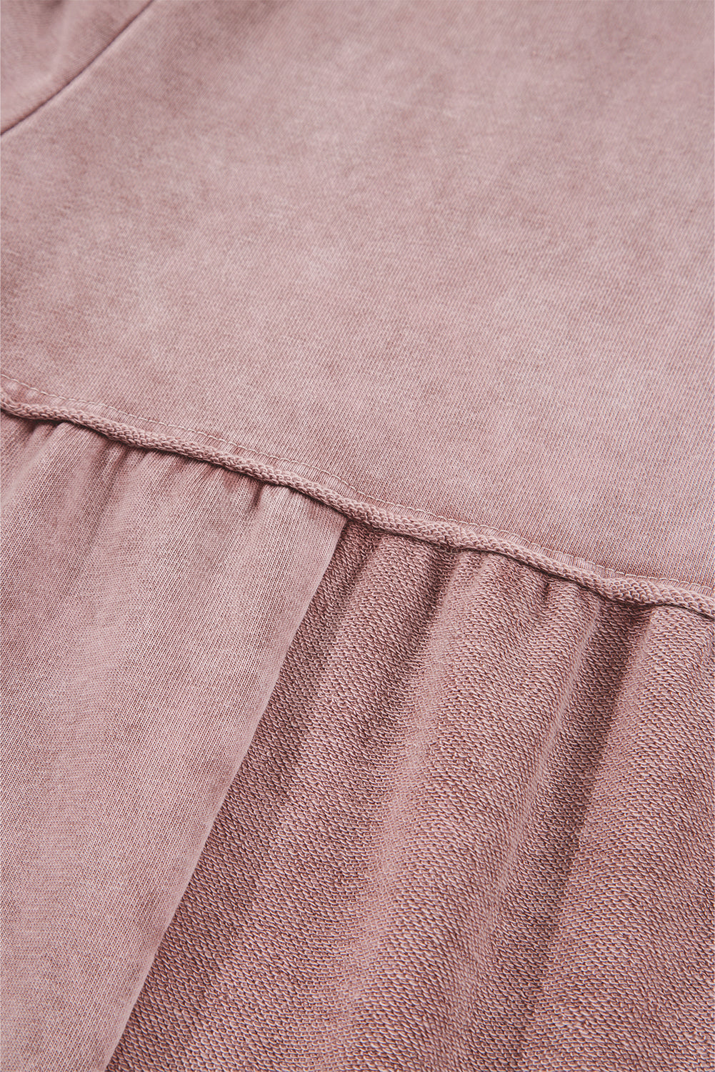 Mineral Wash Tiered Wide Leg Patchwork Drawstring Pants
