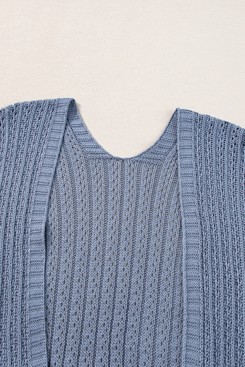 Rose Hollow-out Knit Kimono Lightweight Cardigan