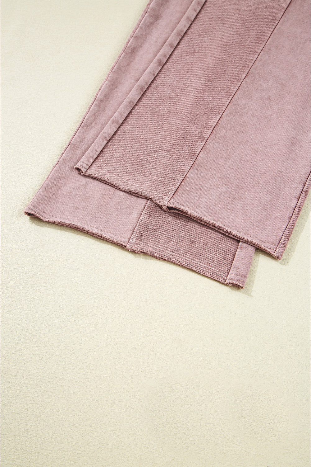 Mineral Wash Tiered Wide Leg Patchwork Drawstring Pants