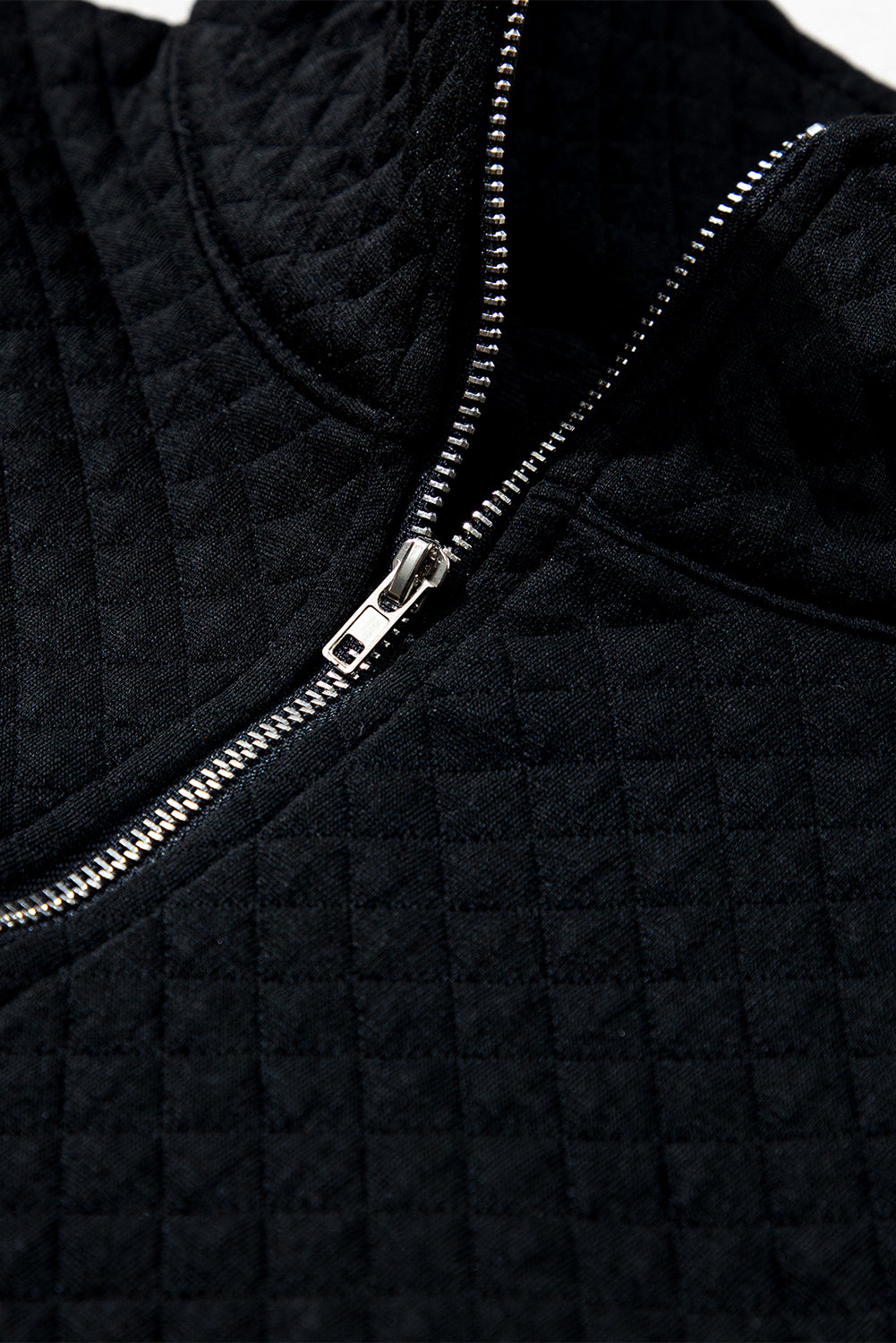 Black Drawstring Kangaroo Pocket Quilted Hooded Dress