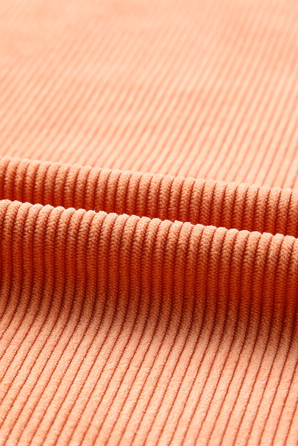 Light Pink Plain Drop Sleeve Crinkle Rib Oversized Sweatshirt