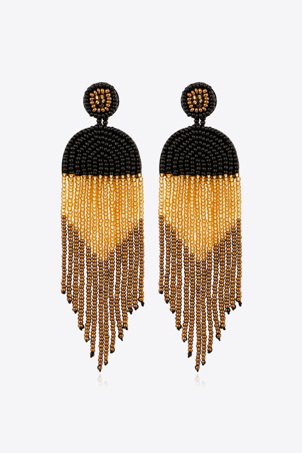 Beaded Fringe Dangle Earrings (Jewlery)