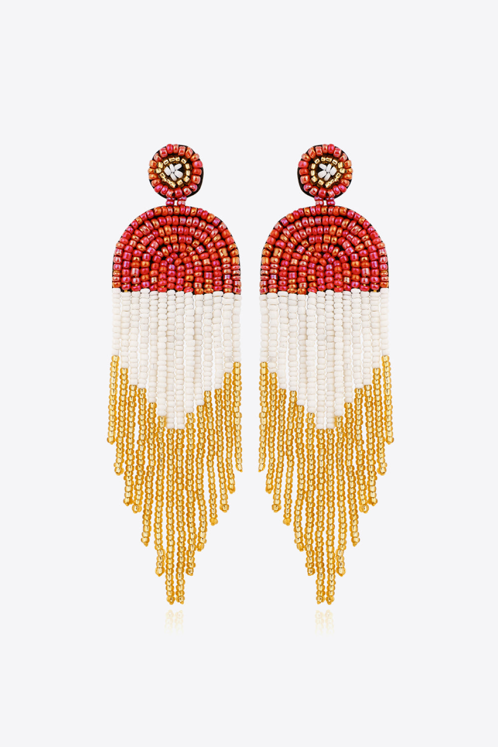 Beaded Fringe Dangle Earrings (Jewlery)