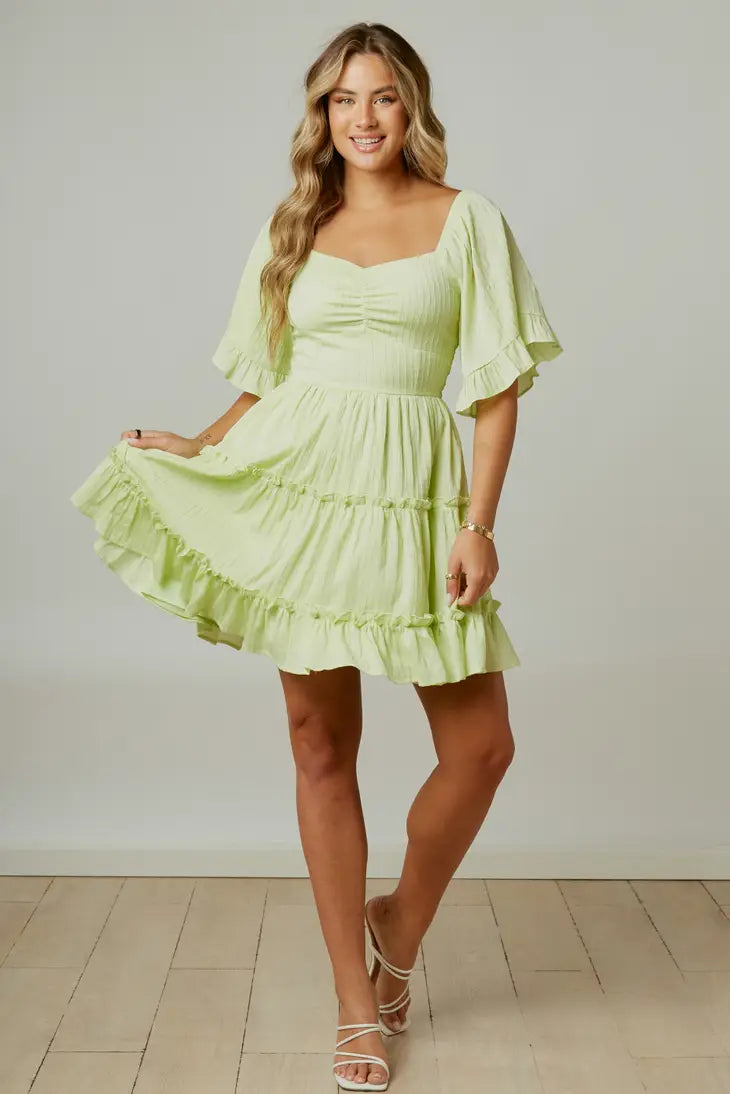 Tiered Woven Dress -