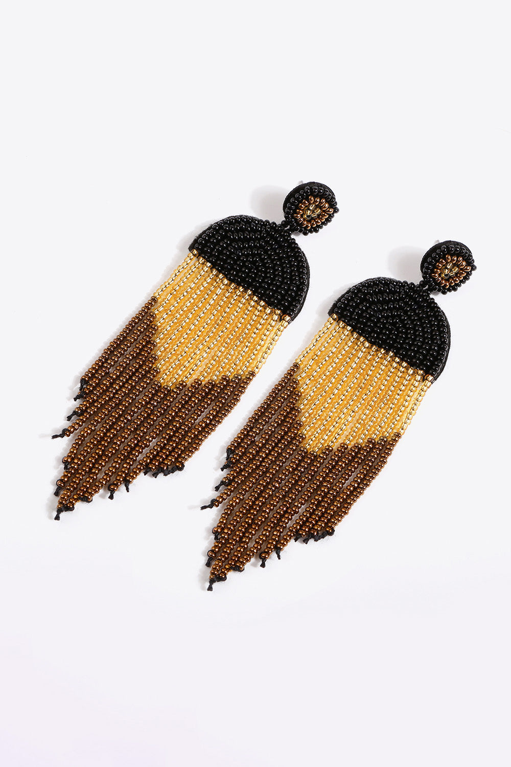 Beaded Fringe Dangle Earrings (Jewlery)