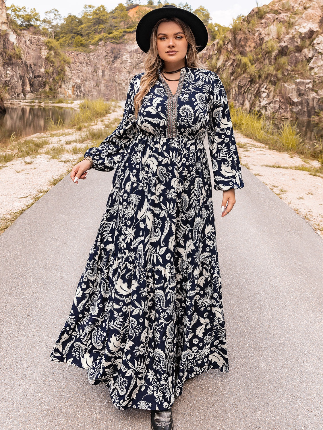 Plus Size Long Sleeve Maxi Dress Plus Size Long Sleeve Maxi Dress