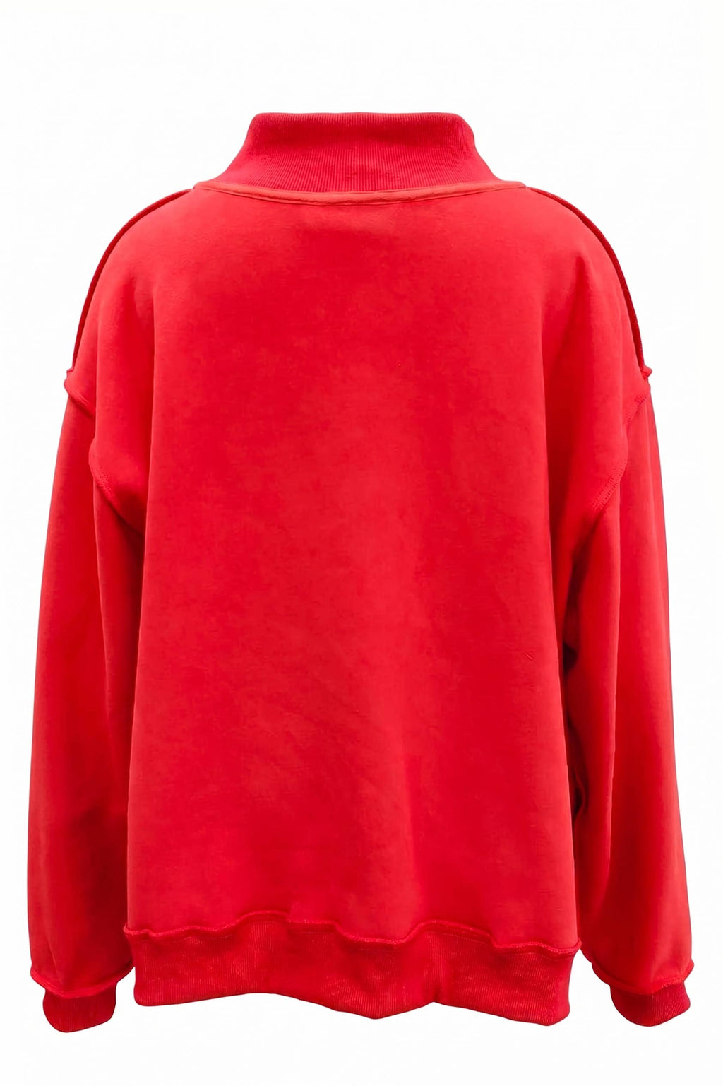‘MERRY' Embroidered Mock Neck Sweatshirt