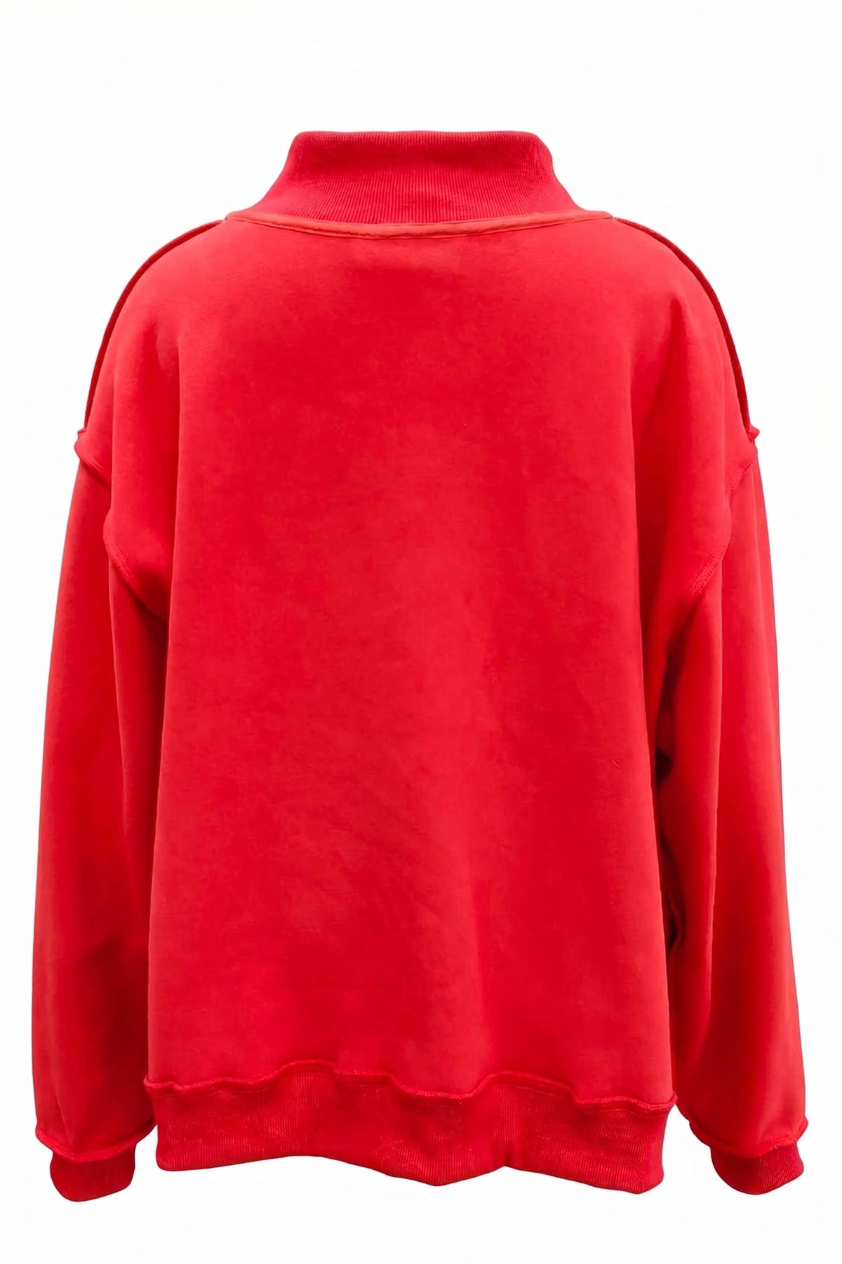‘MERRY' Embroidered Mock Neck Sweatshirt