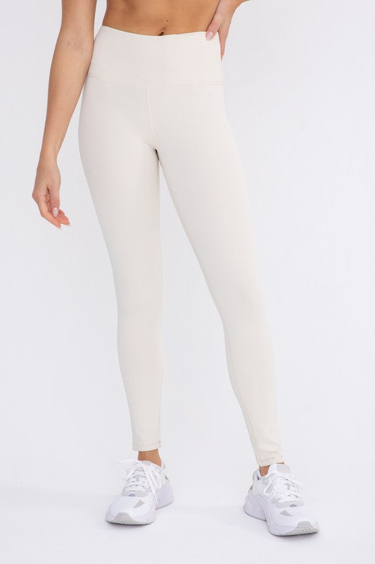 Jacquard Ribbed High-Waisted Leggings MONO B