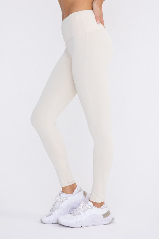 Jacquard Ribbed High-Waisted Leggings MONO B