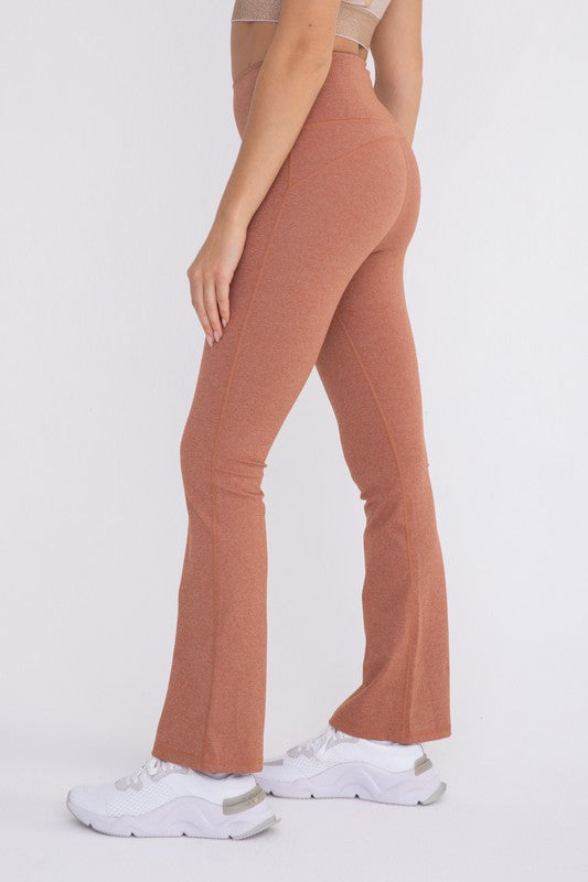 Flare Swoop Back High-Waisted Leggings MONO B