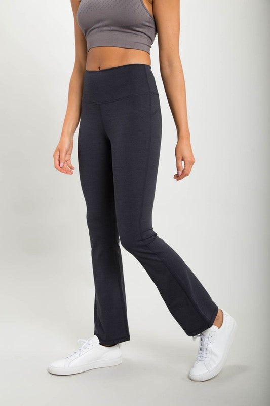 Flare Swoop Back High-Waisted Leggings MONO B