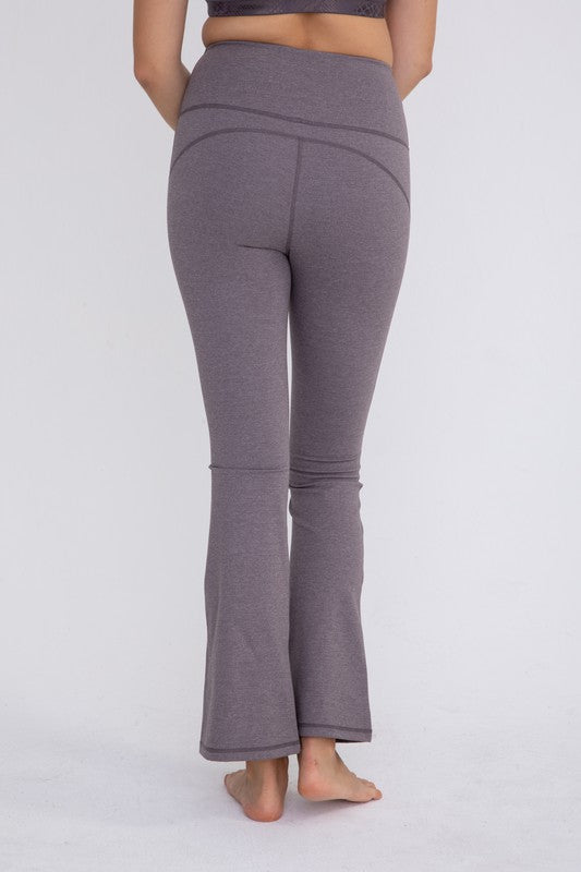 Flare Swoop Back High-Waisted Leggings MONO B