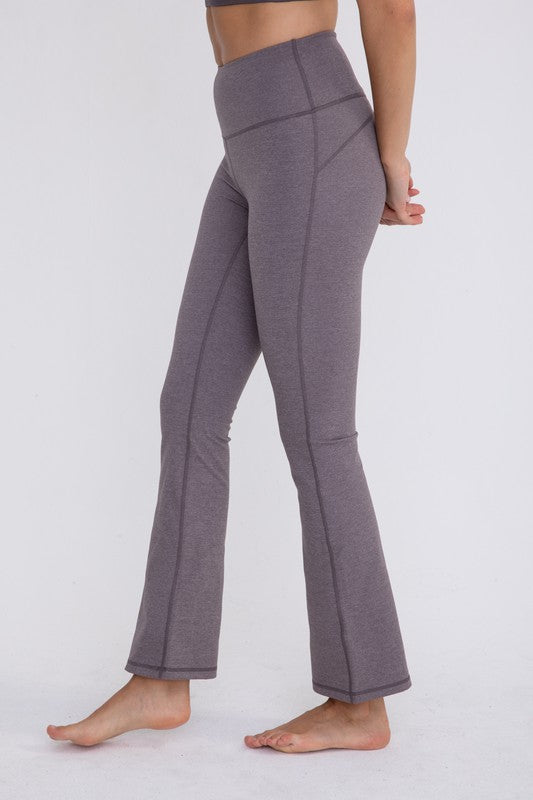 Flare Swoop Back High-Waisted Leggings MONO B