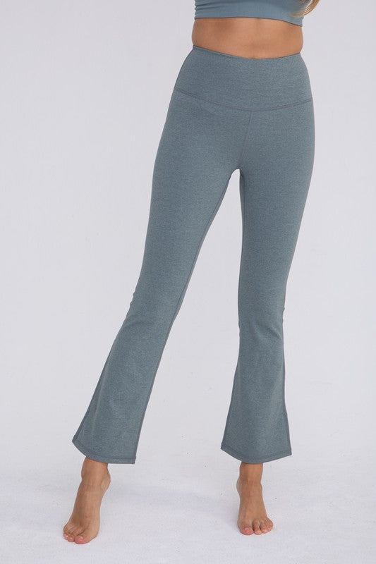 Flare Swoop Back High-Waisted Leggings MONO B