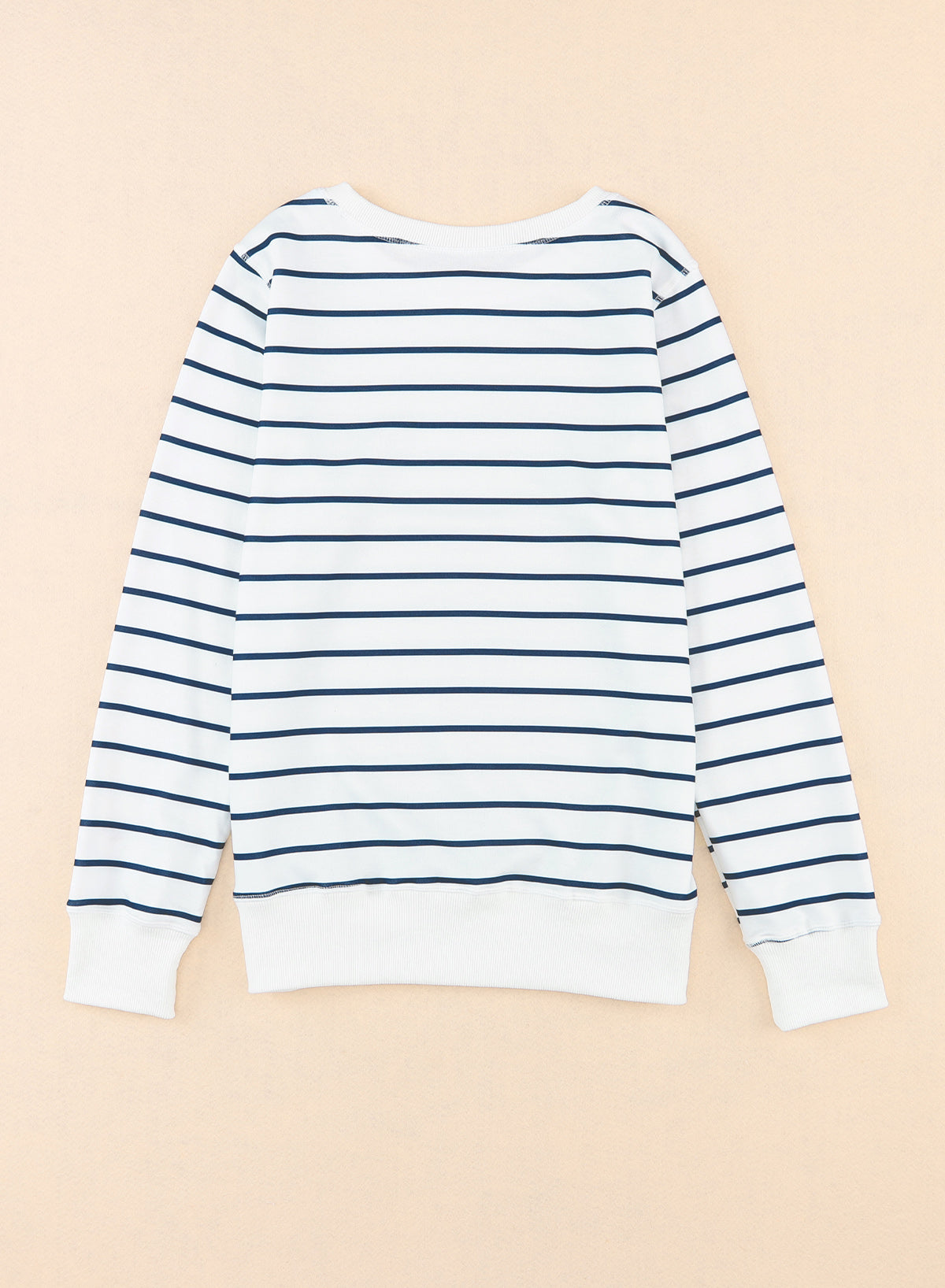 Striped Print Casual Long Sleeve Pullover Top