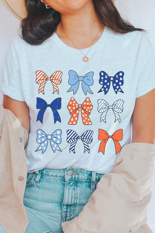 Bows Ribbons Fourth Of July Graphic T Shirts