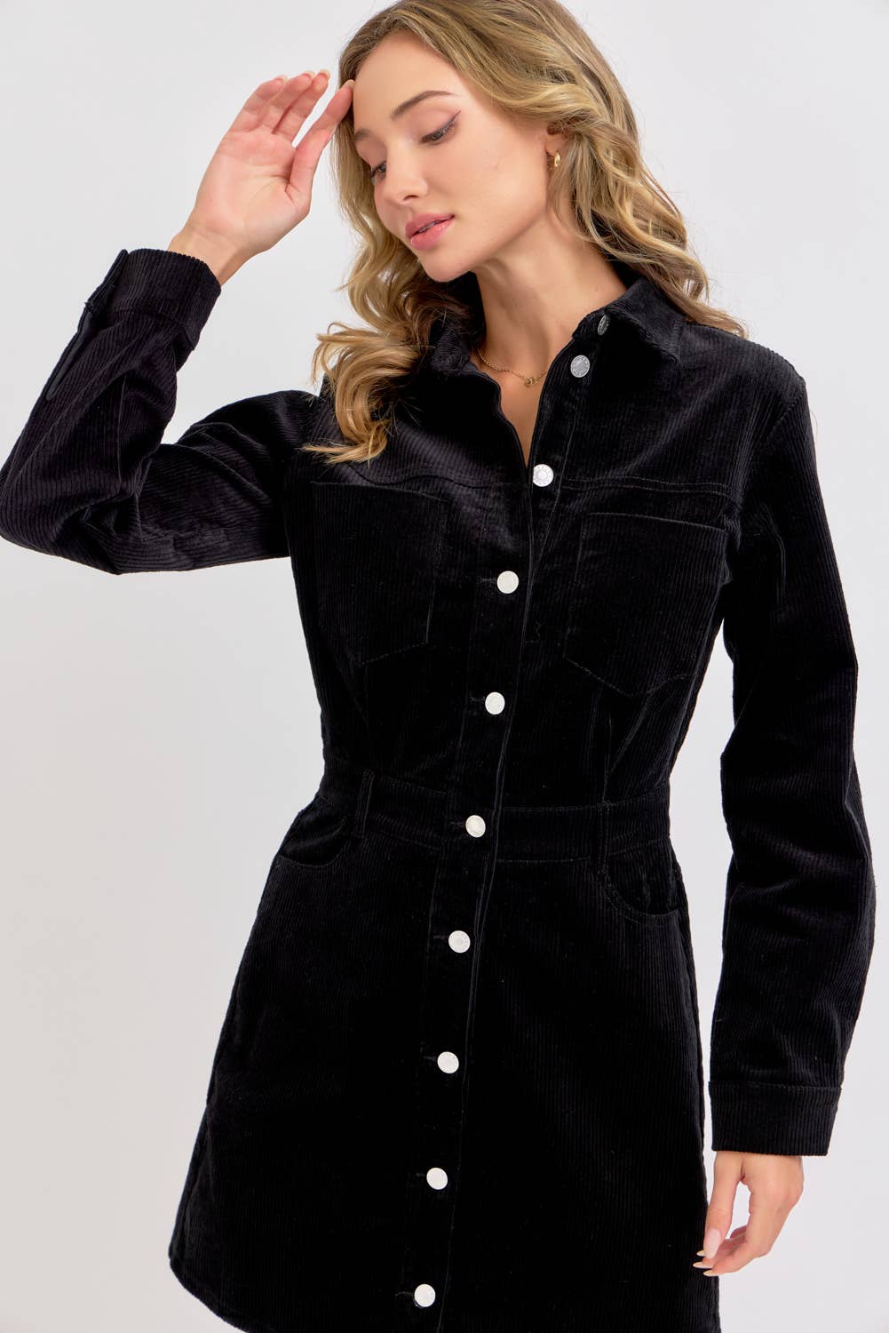 EVERYDAY CASUAL CORDUROY MINI DRESS