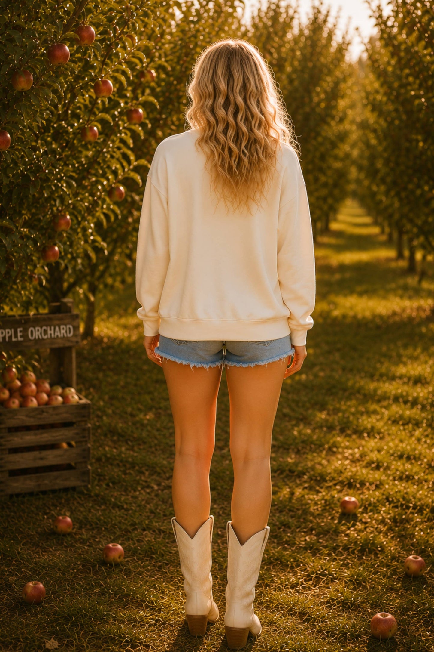 Pumpkin Season Gingham Bow Graphic Sweatshirt