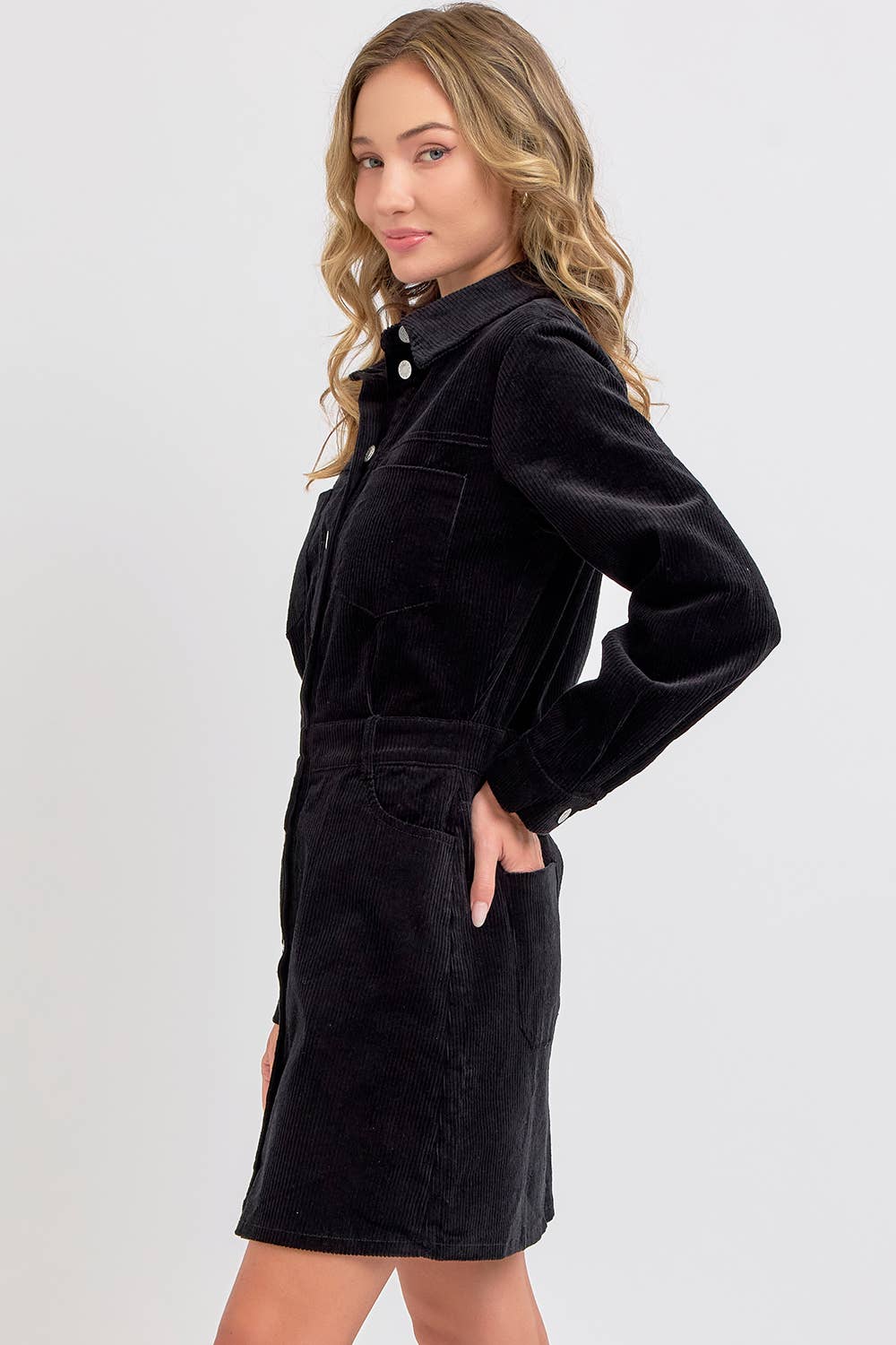 EVERYDAY CASUAL CORDUROY MINI DRESS
