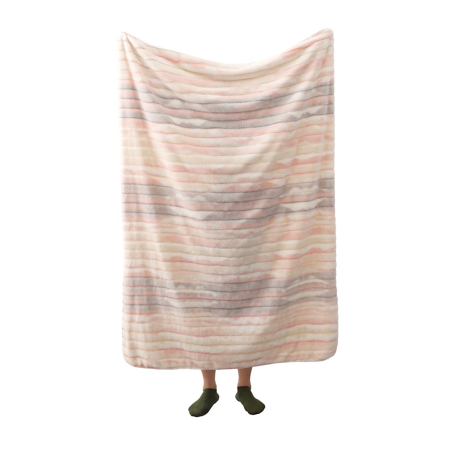"Marshmallow Sunset" Faux Fur Plush Throw Blanket -50"x70"