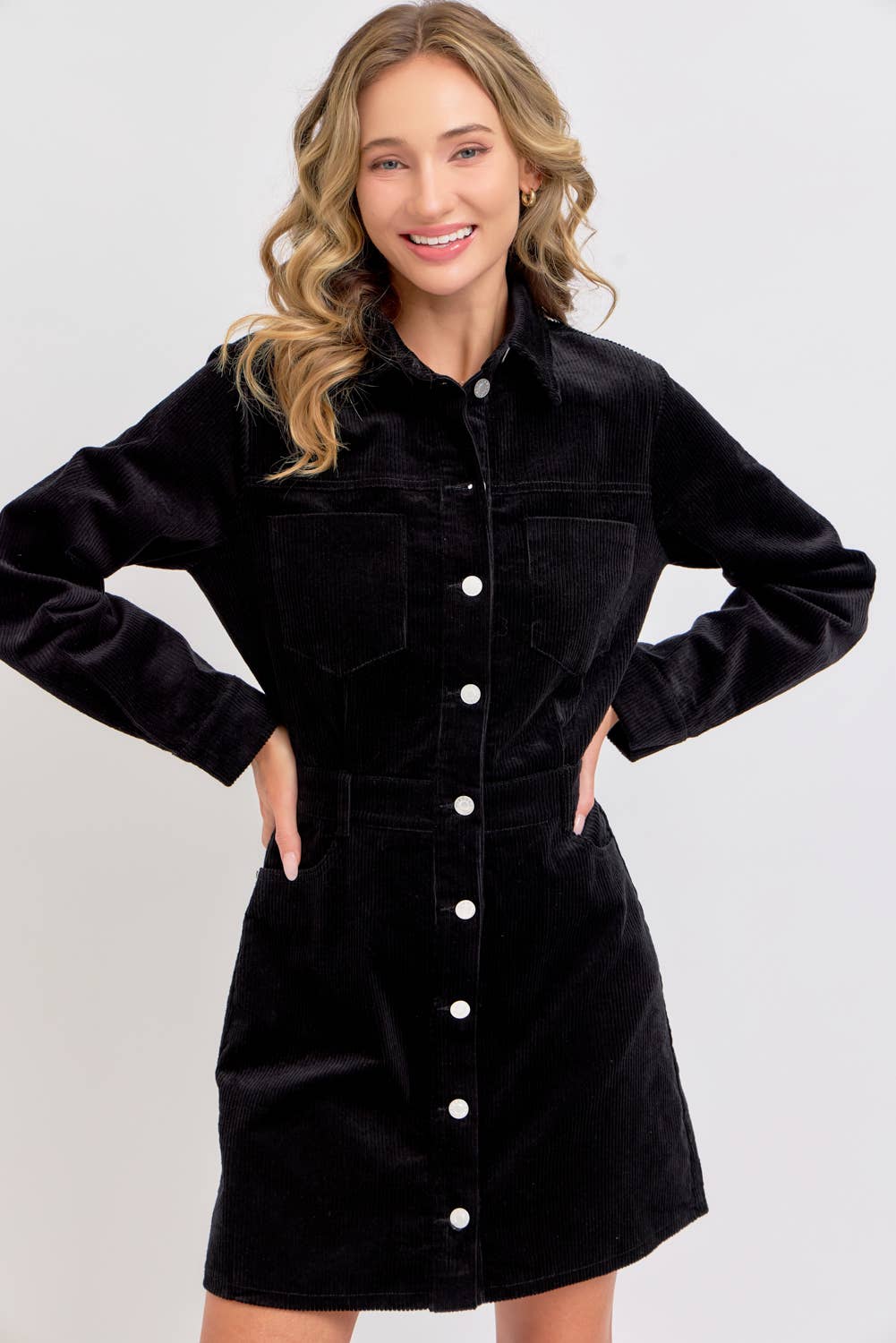 EVERYDAY CASUAL CORDUROY MINI DRESS