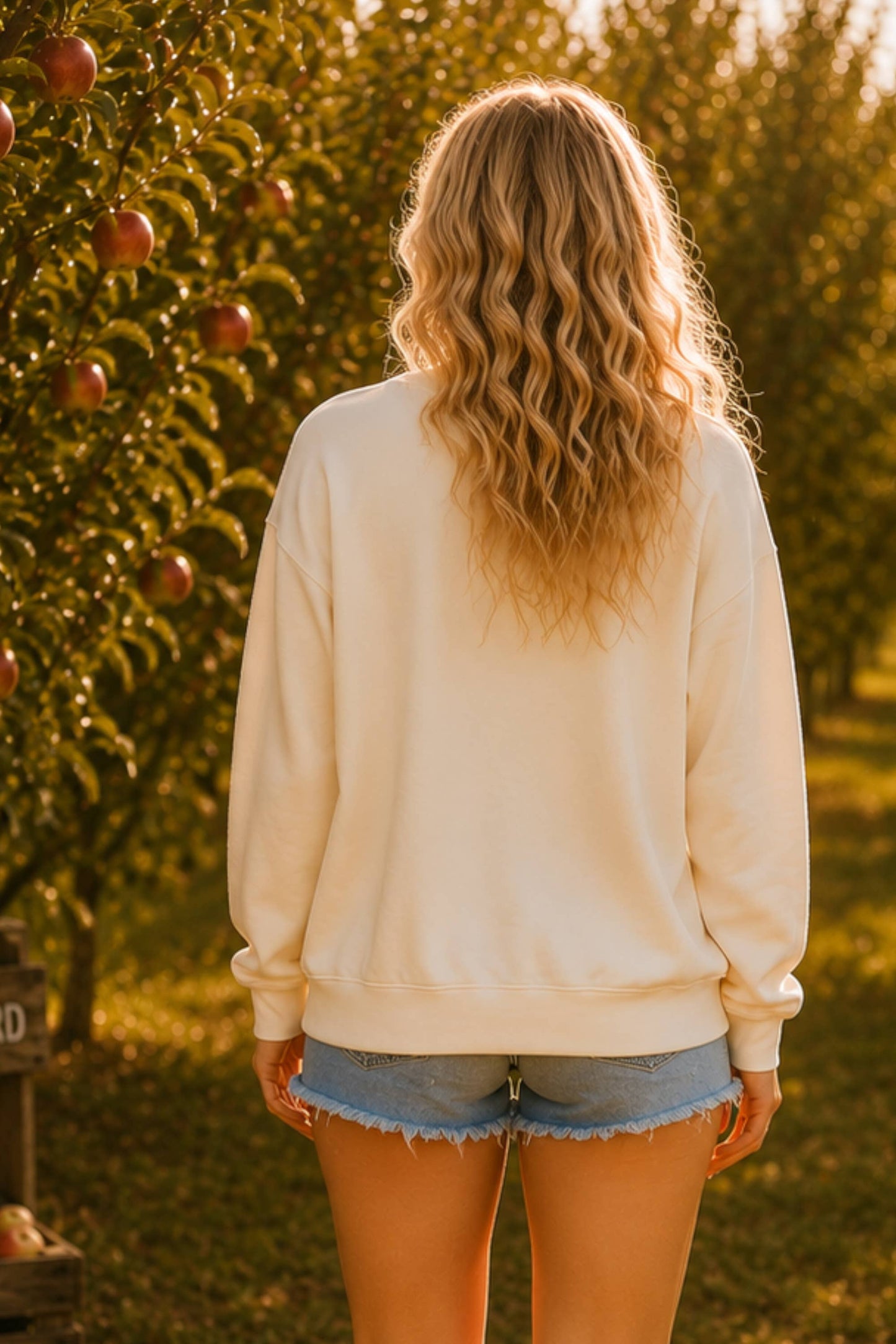Pumpkin Season Gingham Bow Graphic Sweatshirt