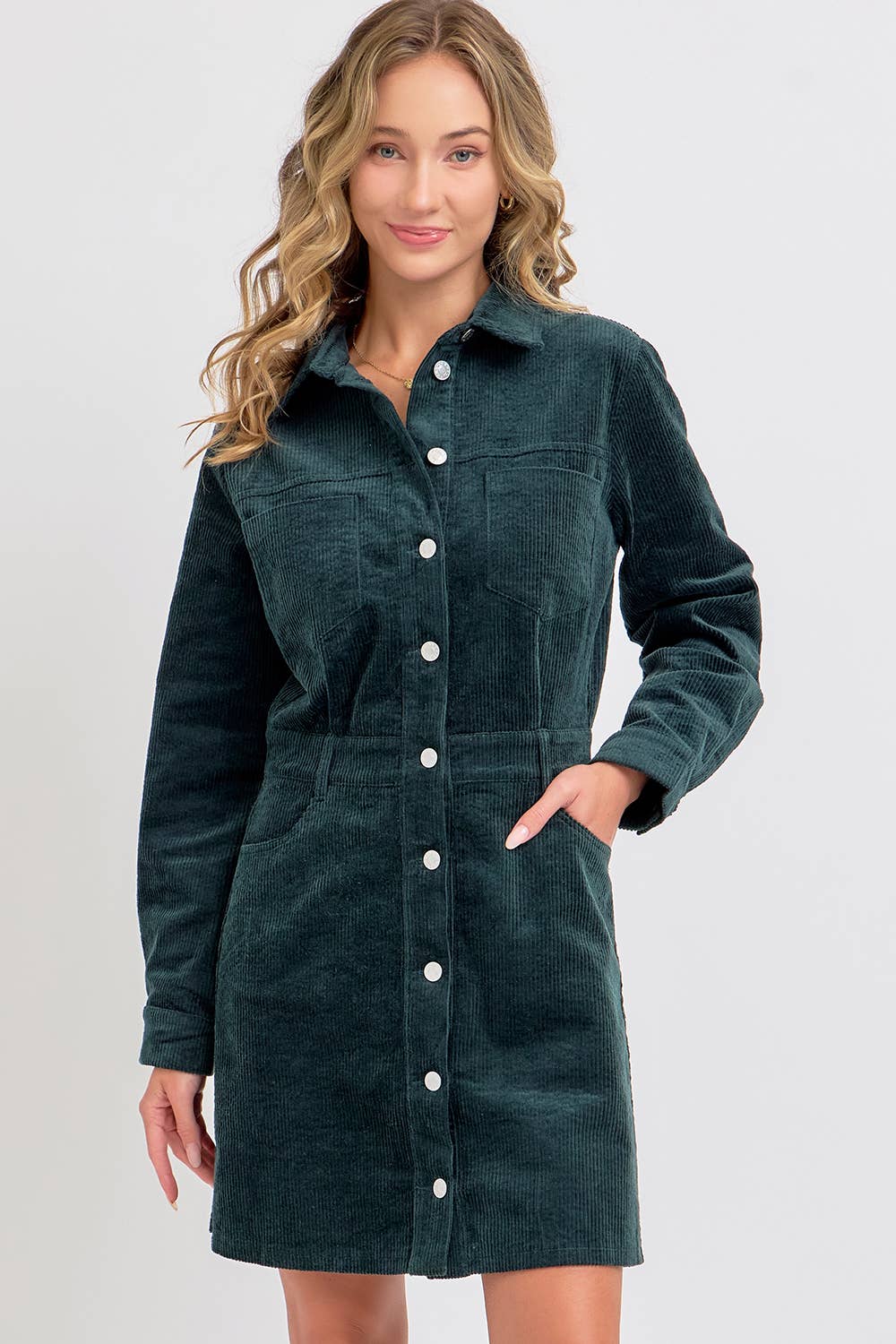 EVERYDAY CASUAL CORDUROY MINI DRESS