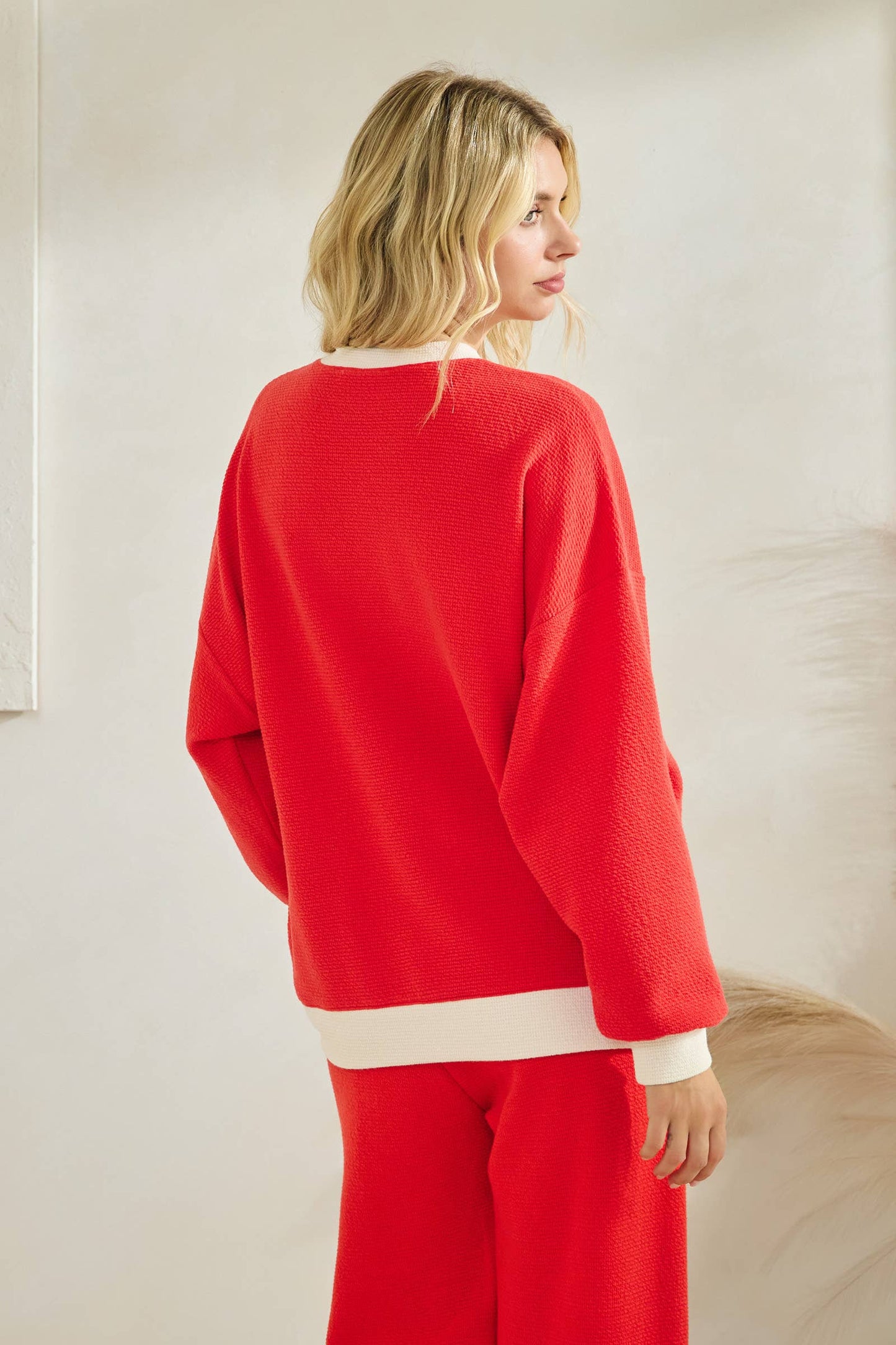 T-42169-CLOUDY KNIT MERRY RINGER SWEATSHIRT