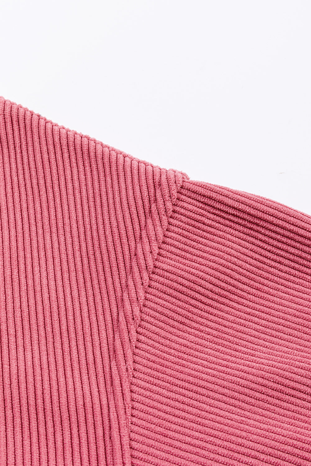 Light Grey Ribbed Corded Oversized Sweatshirt