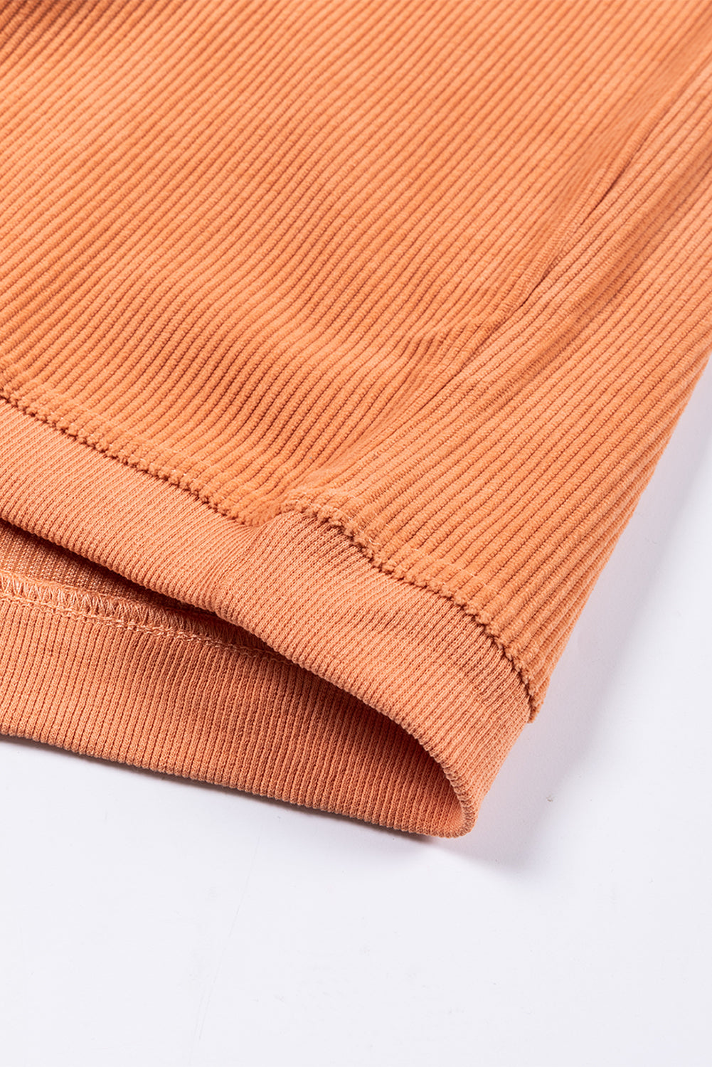 Light Grey Ribbed Corded Oversized Sweatshirt