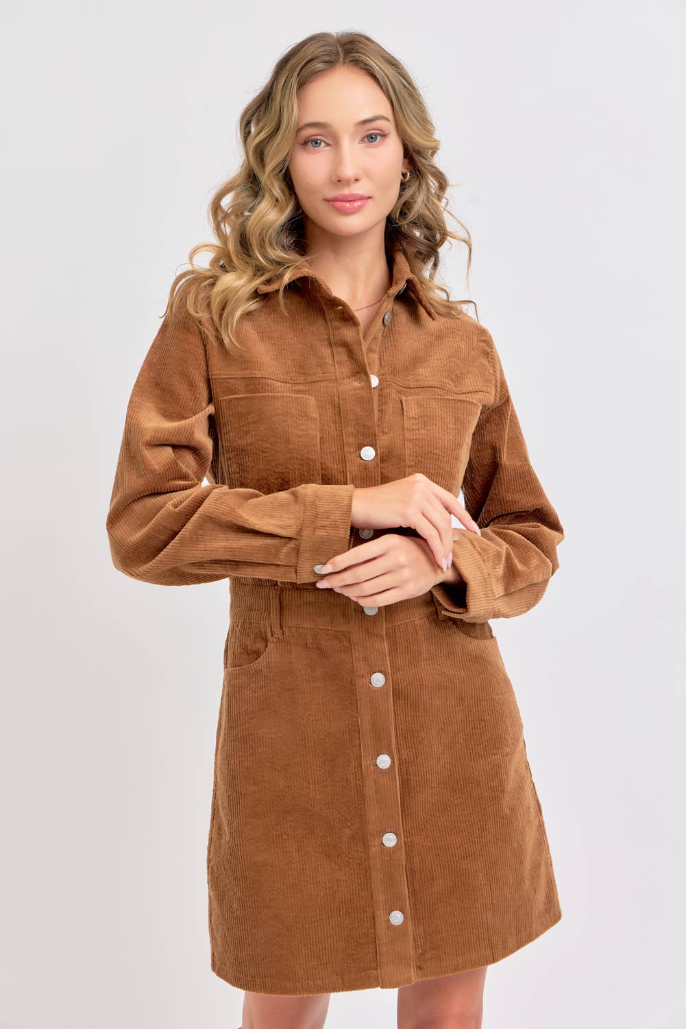 EVERYDAY CASUAL CORDUROY MINI DRESS