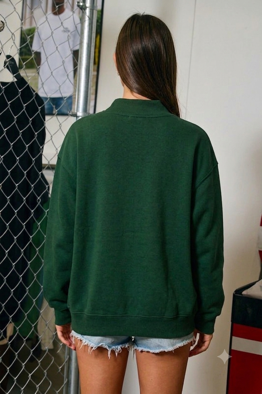 IT2594E-MERRY5 | 'MERRY' Polka-Dot Mock-Neck Sweatshirt