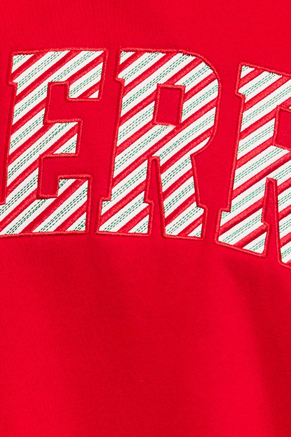 ‘MERRY' Embroidered Mock Neck Sweatshirt