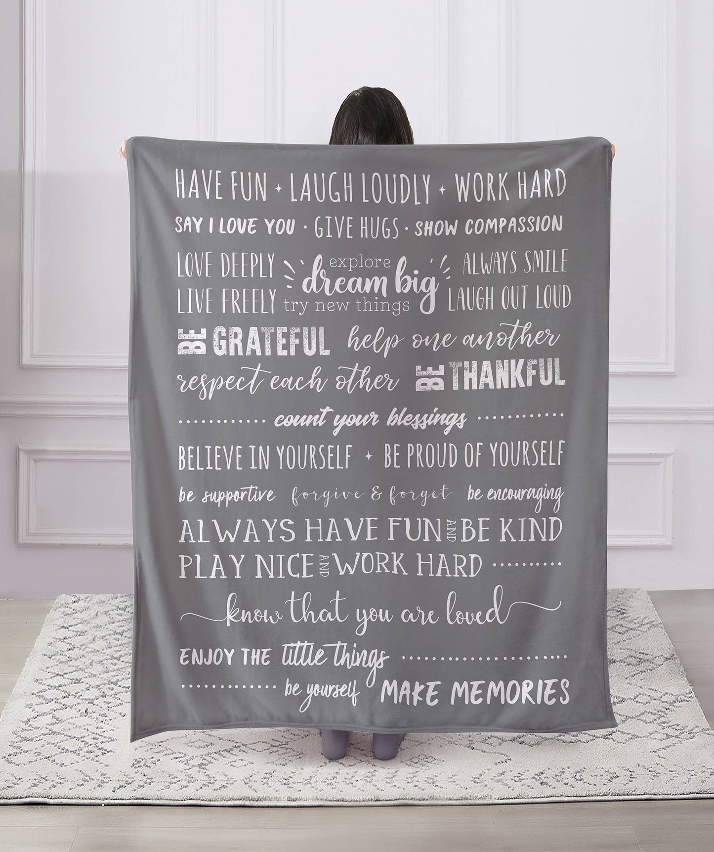 "Count Your Blessings" - Sentimental Sayings Throw Blanket