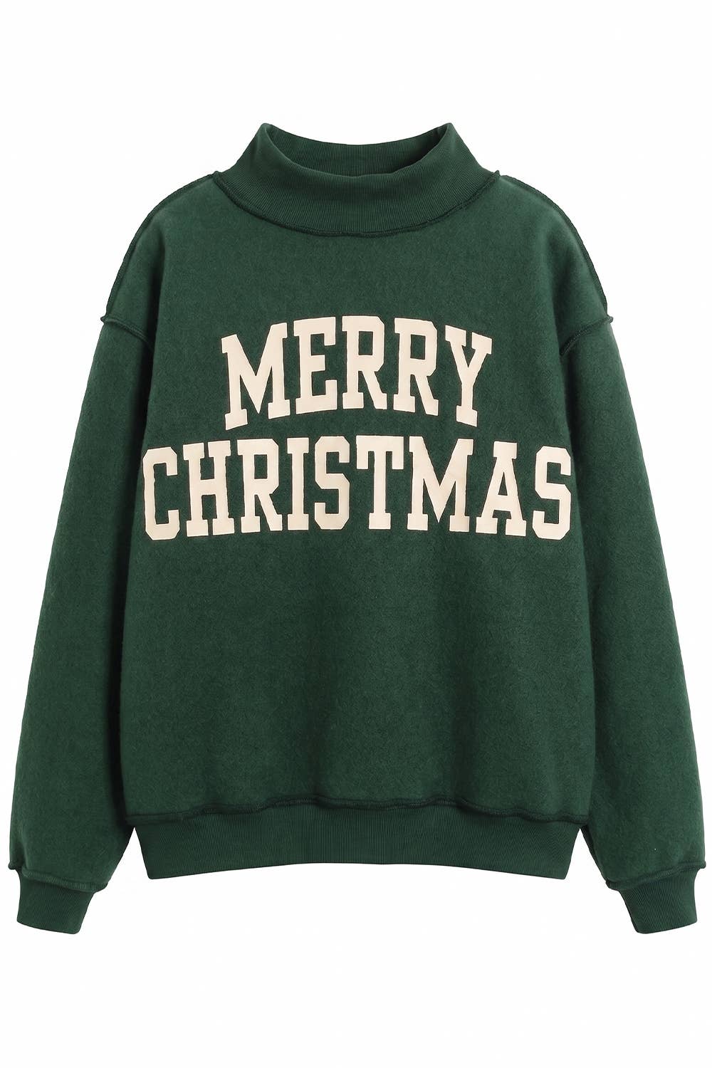 DECKTHEHALLS / Reversible Mock-Neck Sweatshirt