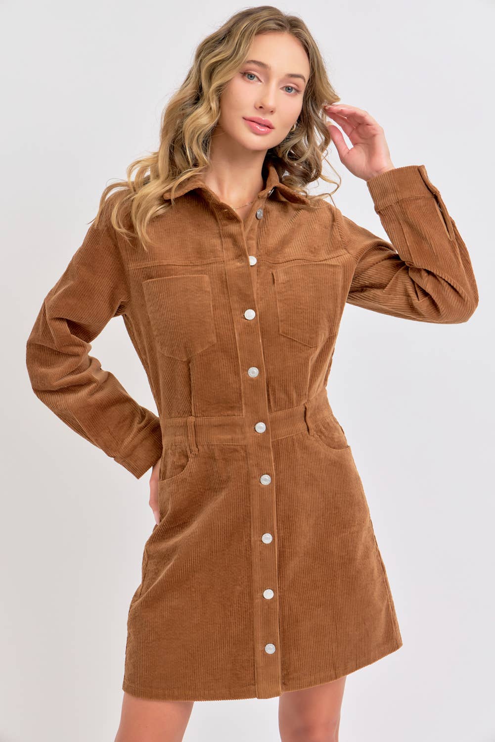 EVERYDAY CASUAL CORDUROY MINI DRESS